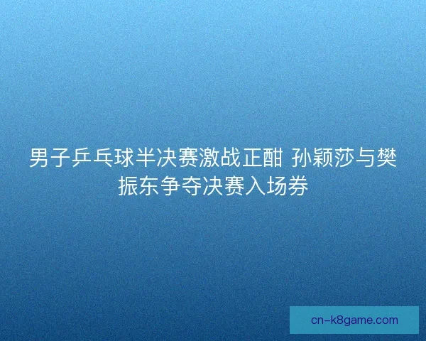 男子乒乓球半决赛激战正酣 孙颖莎与樊振东争夺决赛入场券